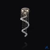 Pendant Swirl Crystal Chandelier (Bulbs Included)