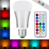 10W LED B22/E27 RGBW bulb w/ Remote Control