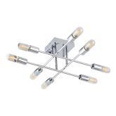 Contemporary 8 Bar Grid Iron Light Fitting (Silver) - CHR120