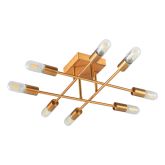 Contemporary 8 Bar Grid Iron Light Fitting (Bronze) - CHR119
