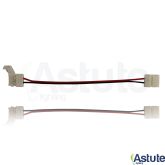 Straight Clip Connections for 10mm Wide Strip w/ 150mm cable (No Solder Required)
