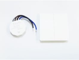 Universal 2 Gang Push Dimmer Kinetic Switch w/ 2 x Dimming Module (RF)