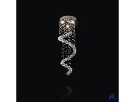 Pendant Swirl Crystal Chandelier (Bulbs Included)