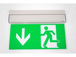 Double Sided LED Emergency Exit Sign - Mounted (3Hr Maintained/Non-Maintained)