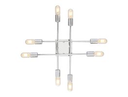 Contemporary 8 Bar Grid Iron Light Fitting (Silver) - CHR120