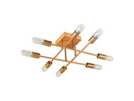 Contemporary 8 Bar Grid Iron Light Fitting (Bronze) - CHR119