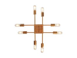 Contemporary 8 Bar Grid Iron Light Fitting (Bronze) - CHR119