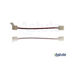 Straight Clip Connections for 10mm Wide Strip w/ 150mm cable (No Solder Required)