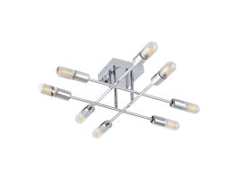 Contemporary 8 Bar Grid Iron Light Fitting (Silver) - CHR120